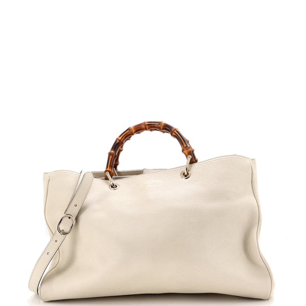 Bamboo Shopper Tote Leather Large