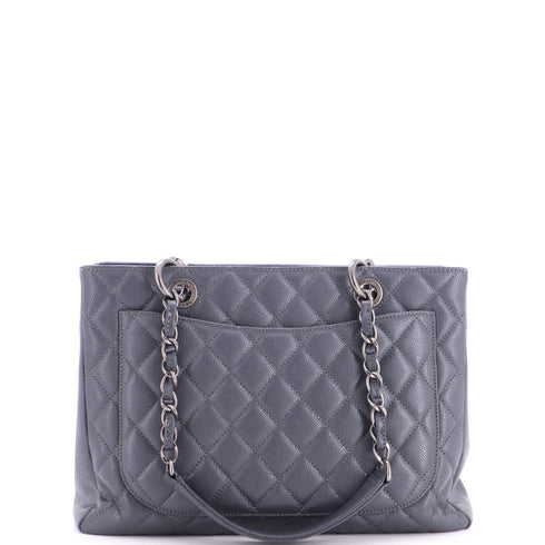 Grand Shopping Tote Quilted Caviar