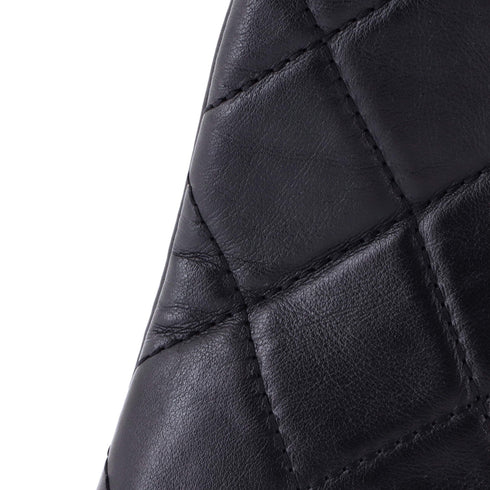 CC Foldover Clutch Quilted Lambskin Large