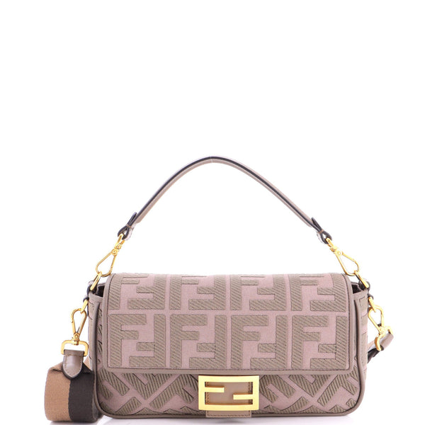 Baguette NM Bag Zucca Embroidered Canvas Medium