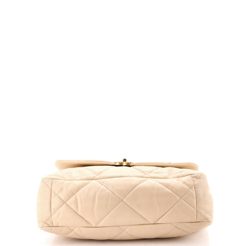 19 Flap Bag Quilted Leather Maxi