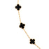 Vintage Alhambra 20 Motifs Necklace 18K Yellow Gold and Onyx
