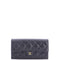 CC Gusset Classic Flap Wallet Quilted Caviar Long
