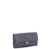 CC Gusset Classic Flap Wallet Quilted Caviar Long