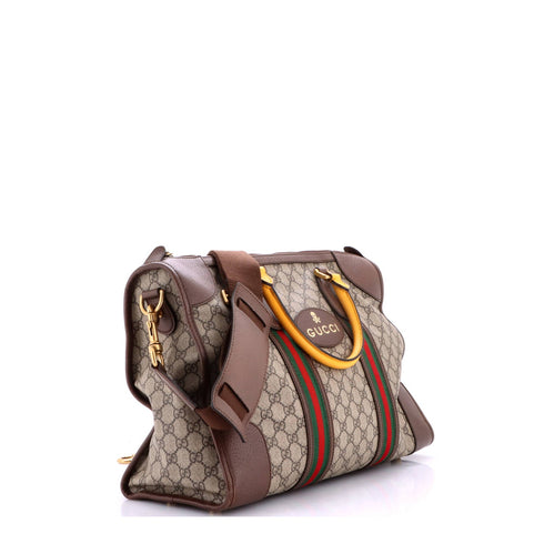 Neo Vintage Web Duffle Bag GG Coated Canvas Medium