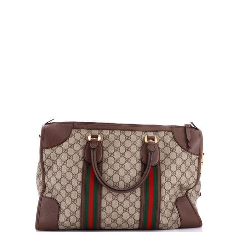 Neo Vintage Web Duffle Bag GG Coated Canvas Medium