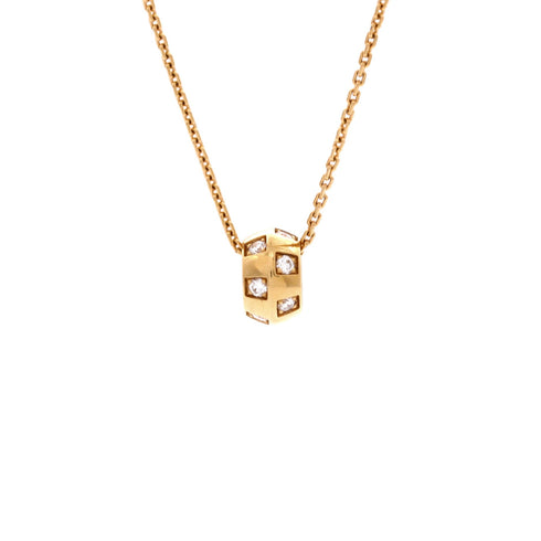Le Damier de Louis Vuitton Necklace 18K Yellow Gold with Diamonds