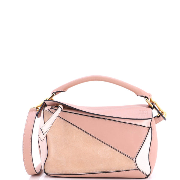 Puzzle Bag Leather and Suede Medium