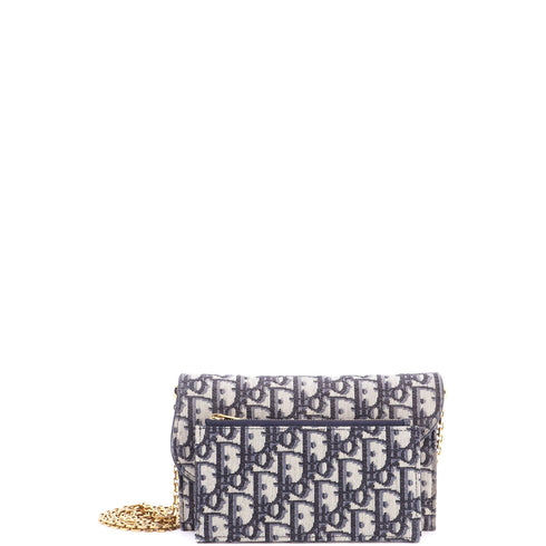 Saddle Chain Wallet Oblique Canvas