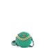 19 Round Clutch with Chain Quilted Leather