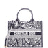Book Tote with Strap Embroidered Canvas Medium