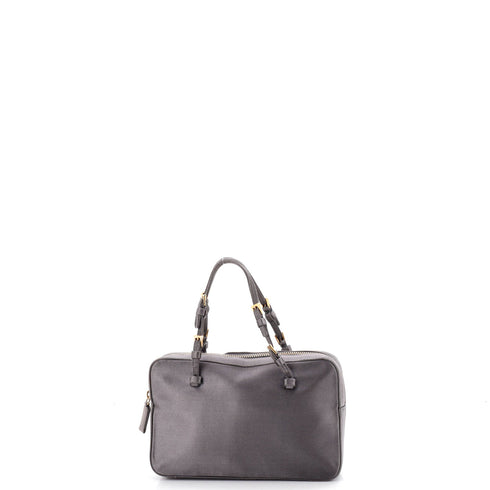 Triangle Logo Cerniera Top Handle Bag Satin