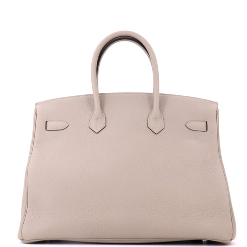 Birkin Handbag Grey Togo with Palladium Hardware 35