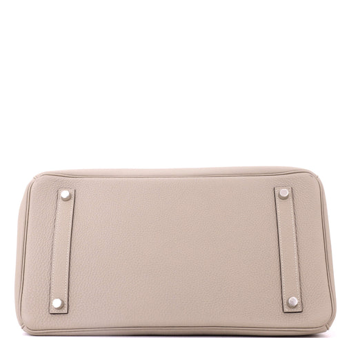 Birkin Handbag Grey Togo with Palladium Hardware 35