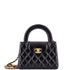 Kelly Top Handle Shopping Bag Quilted Shiny Aged Calfskin Mini