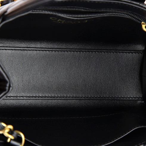 Kelly Top Handle Shopping Bag Quilted Shiny Aged Calfskin Mini