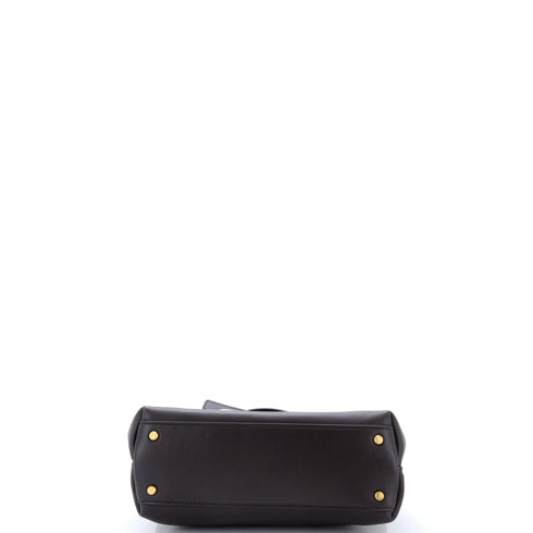 Ciao Ciao Top Handle Bag Leather with Intrecciato Detail Small