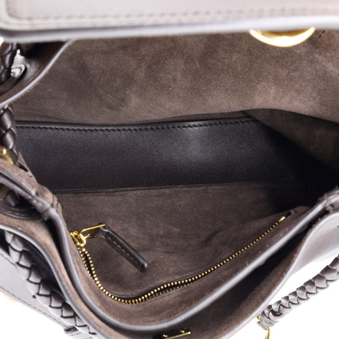 Ciao Ciao Top Handle Bag Leather with Intrecciato Detail Small