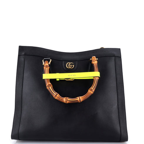 Diana NM Bamboo Handle Tote Leather Medium