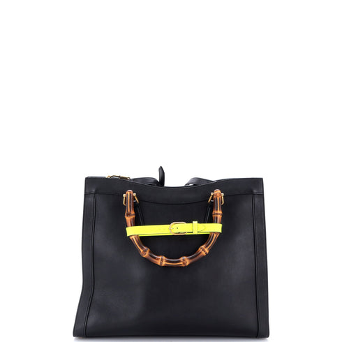 Diana NM Bamboo Handle Tote Leather Medium