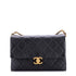 CC Adjustable Buckle Chain Flap Bag Quilted Calfskin Small