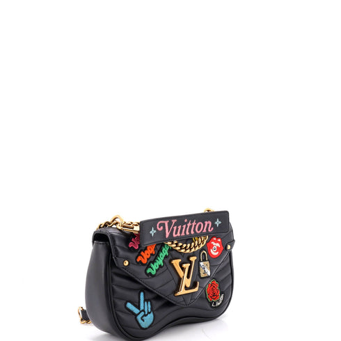 New Wave Chain Bag Limited Edition Patches Quilted Leather MM