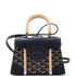 Structured Saigon Top Handle Bag Coated Canvas with Leather Mini