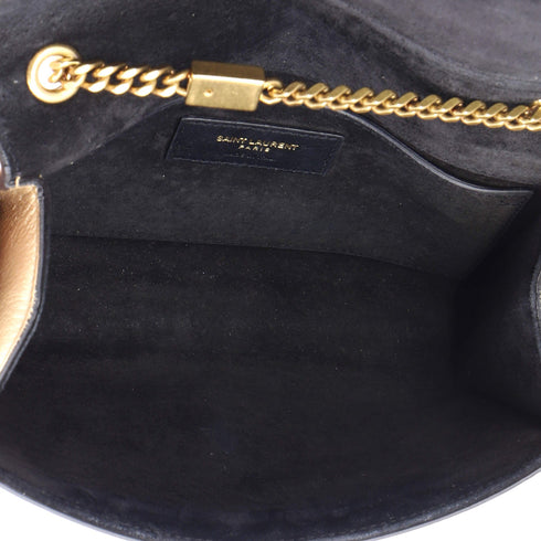 Classic Monogram Crossbody Bag Metallic Leather Small