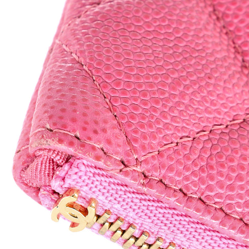 Classic O Case Pouch Quilted Caviar Mini