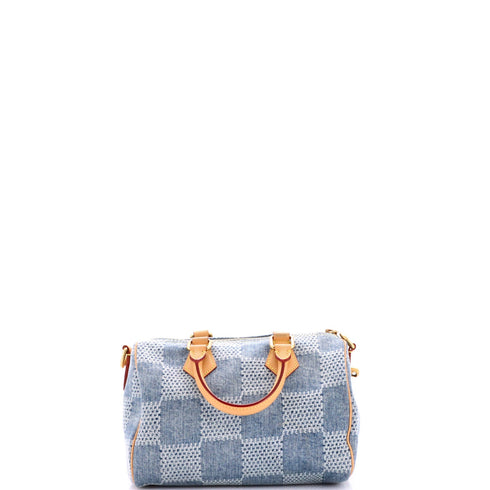 Speedy Bandouliere Bag 3D Damier Giant Denim 25