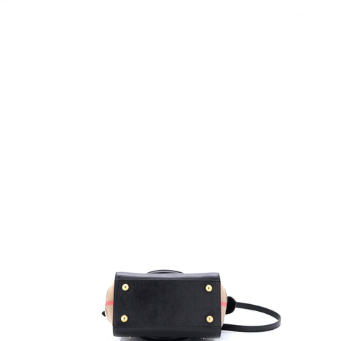 Banwell Tote Leather and House Check Canvas Mini