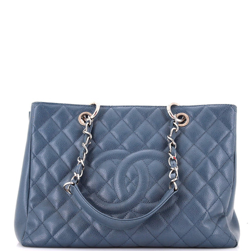 Grand Shopping Tote Quilted Caviar