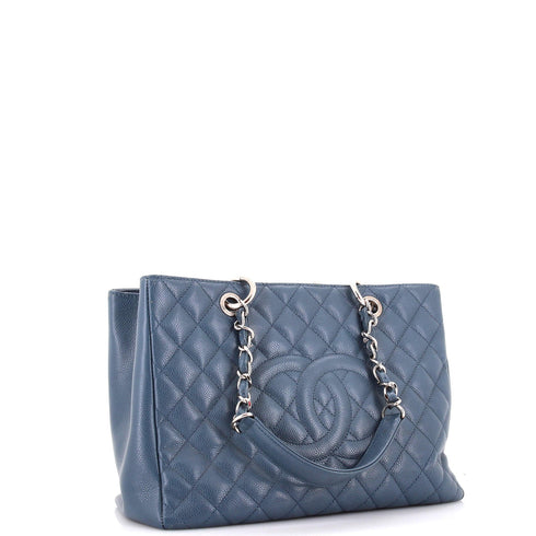 Grand Shopping Tote Quilted Caviar