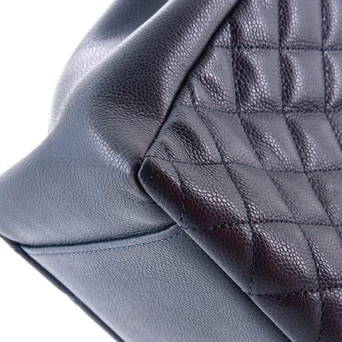 Grand Shopping Tote Quilted Caviar