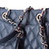 Grand Shopping Tote Quilted Caviar