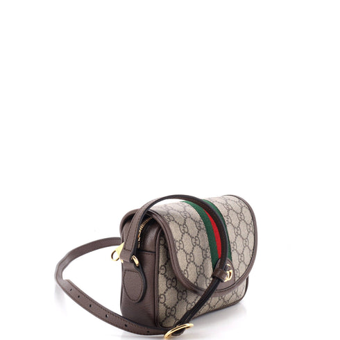 Ophidia Flap Shoulder Bag GG Coated Canvas Mini