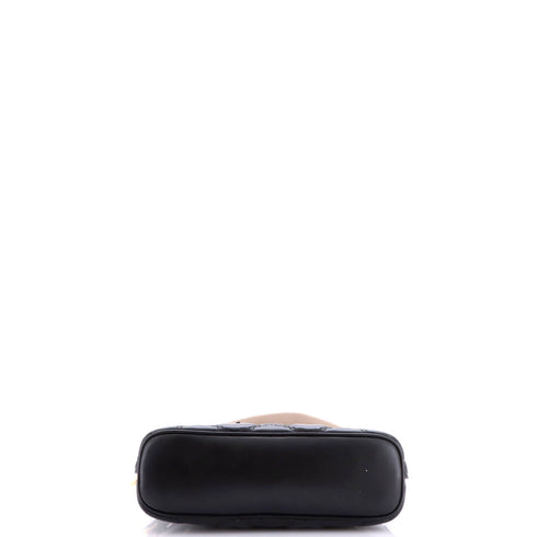 Dome Chain Zip Shoulder Bag GG Matelasse Leather Small