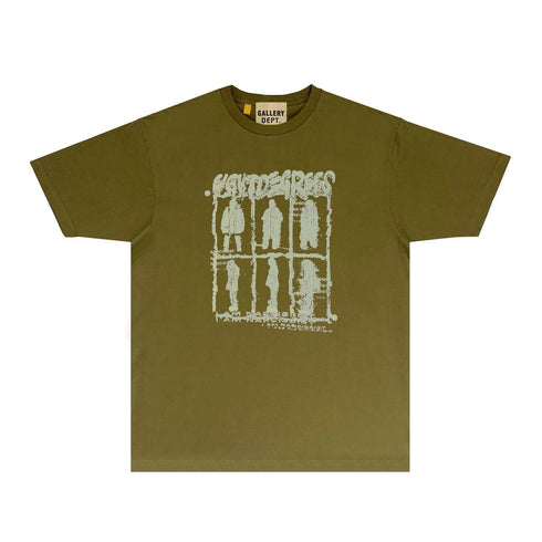 Gallery Dept T Shirt Retro Printed Loose Short-Sleeved Shirt