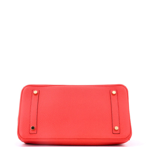 Birkin Handbag Rouge Pivoine Togo with Gold Hardware 30