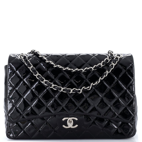 Classic Double Flap Bag Quilted Patent Jumbo