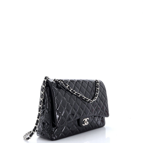 Classic Double Flap Bag Quilted Patent Jumbo
