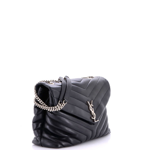 Loulou Shoulder Bag Matelasse Chevron Leather Medium