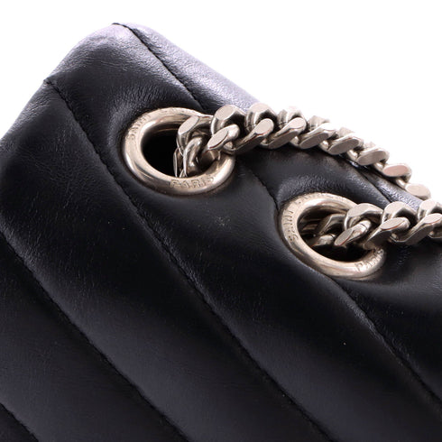 Loulou Shoulder Bag Matelasse Chevron Leather Medium
