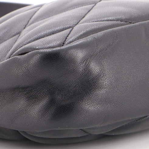 Charniere Frame Clutch Bag Quilted Leather
