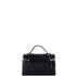 Crystal CC Top Handle Slim Vanity Case with Chain Quilted Lambskin