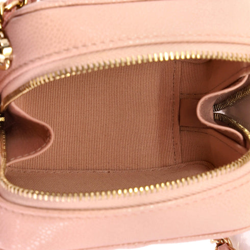 Diamond CC Zip Crossbody Quilted Caviar Mini