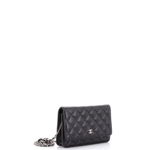 Wallet on Chain Quilted Caviar