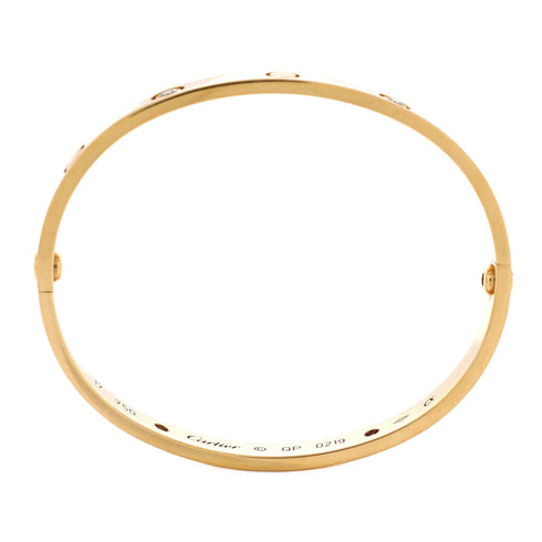 Love 4 Diamond Bracelet 18K Yellow Gold with Diamonds 17
