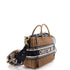Basket Bag Wicker and Oblique Canvas Large