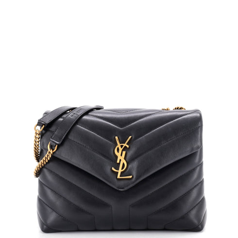 Loulou Shoulder Bag Matelasse Chevron Leather Small